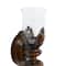 18'' Brown Glass Traditional Candle Wall Sconce